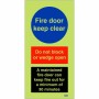 Fire Door Keep Clear - A Maintained Fire Door Sign