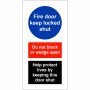 Fire Door Keep Locked Shut - Help Protect Lives Sign