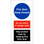 Fire Door Keep Closed - Help Protect Lives Sign
