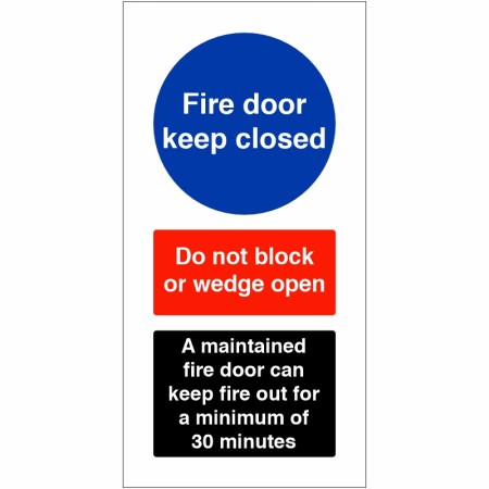 Fire Door Keep Closed - A Maintained Fire Door Sign