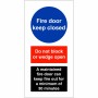 Fire Door Keep Closed - A Maintained Fire Door Sign