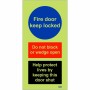 Fire Door Keep Locked - Help Protect Lives Sign