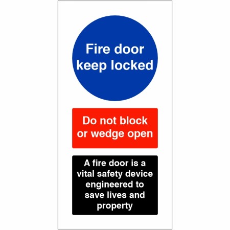 Fire Door Keep Locked - A Fire Door Is Vital Sign