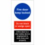 Fire Door Keep Locked - A Fire Door Is Vital Sign