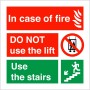 Fire Instruction Sign 150 x 150mm