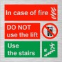 Fire Instruction Sign 150 x 150mm