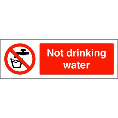 Not Drinking Water Hygeine Sign