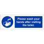 Please Wash Your Hands After Visiting The Toilet Hygiene Sign