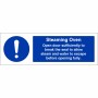 Steaming Oven Hygiene Sign - 300mm x 100mm