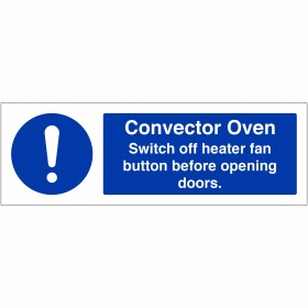 Convector Oven Hygiene Sign Convector Oven Hygiene Sign