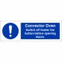 Convector Oven Hygiene Sign