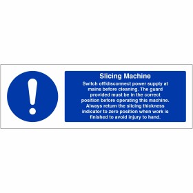 Slicing Machine Hygiene Sign Slicing Machine Hygiene Sign