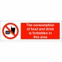 The Consumption Of Food And Drink Is Forbidden In This Area Sign