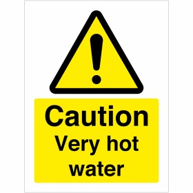 Caution Very Hot Water Sign Caution Very Hot Water Sign