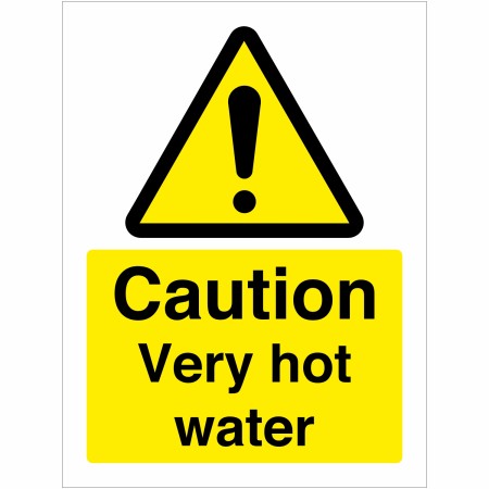 Caution Very Hot Water Sign