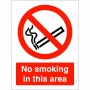 No Smoking In This Area Sign