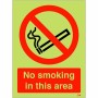 No Smoking In This Area Sign