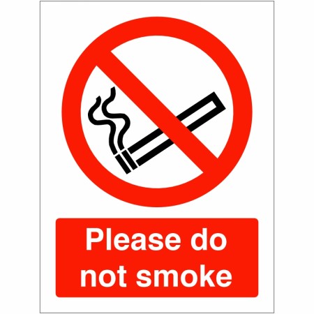 Please Do Not Smoke Sign