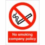 No Smoking Company Policy Sign