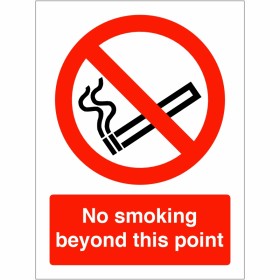 No Smoking Beyond This Point Sign No Smoking Beyond This Point Sign