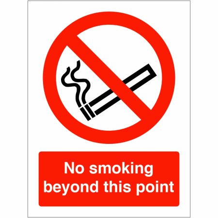 No Smoking Beyond This Point Sign