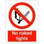 No Naked Light Sign