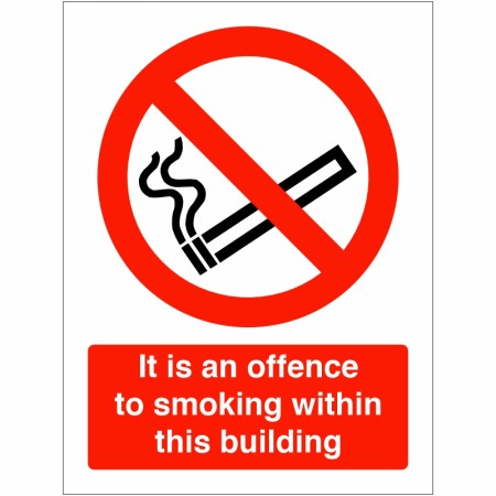 It Is An Offence To Smoke Within This Building Sign