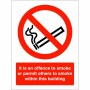 It Is An Offence To Smoke Or Permit Others To Smoke In This Building Sign