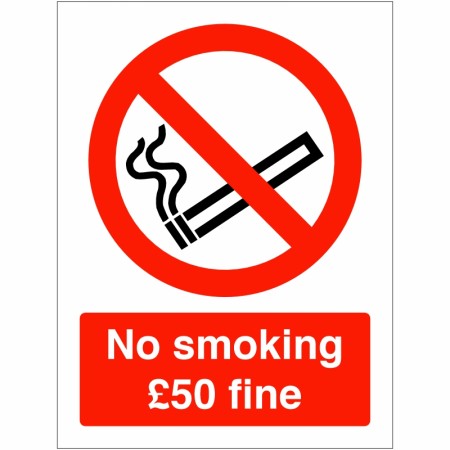 No Smoking £50 Fine Sign