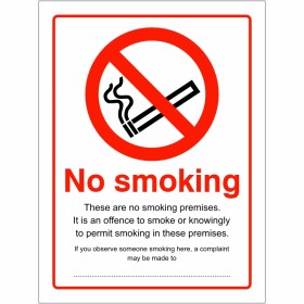 No Smoking These Are No Smoking Premises Sign No Smoking These Are No Smoking Premises Sign