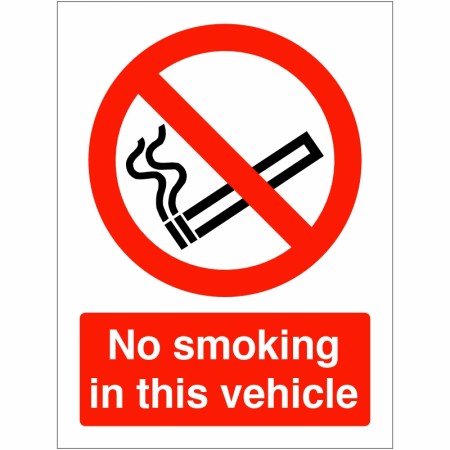 No Smoking In This Vehicle Sign