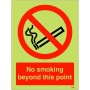 No Smoking Beyond This Point Sign