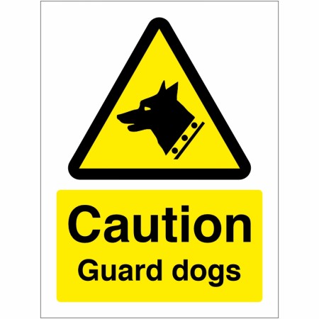 Caution Guard Dogs Sign