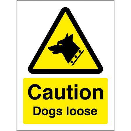 Caution Dogs Loose Sign