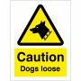 Caution Dogs Loose Sign