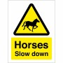 Horses Slow Down Sign