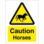 Caution Horses Sign