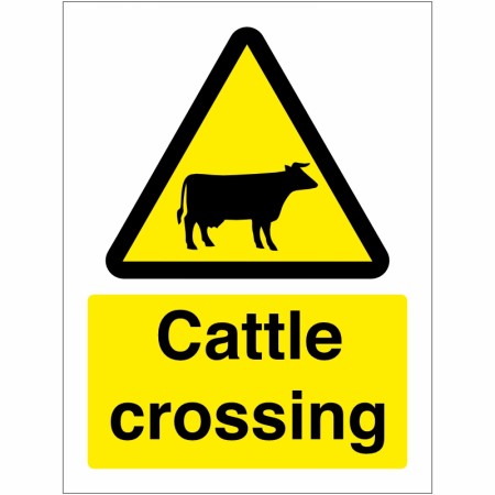 Cattle Crossing Sign