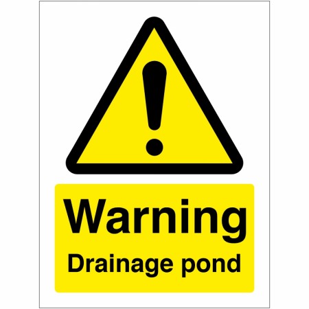 Warning Drainage Pond