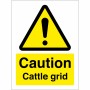 Caution Cattle Grid Sign
