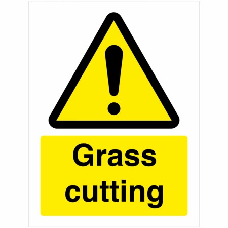 Grass Cutting Sign
