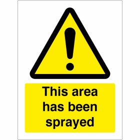 This Area Has Been Sprayed Sign