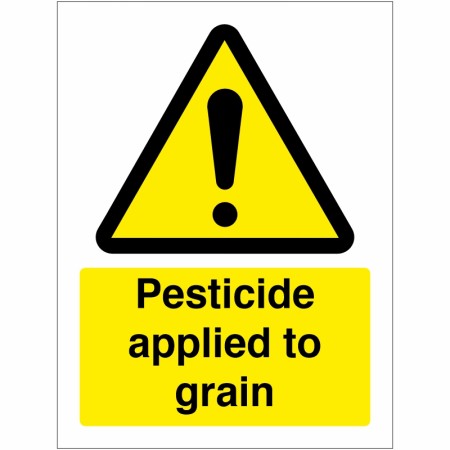 Pesticide Applied To Grain Sign
