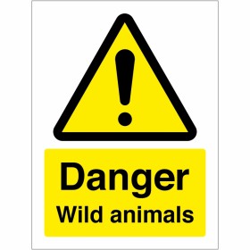 Danger Wild Animals Sign