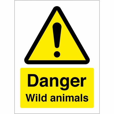 Danger Wild Animals Sign