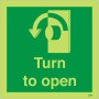 Glow in the Dark Turn To Open Arow Left Sign