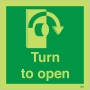 Glow in the Dark Turn To Open Arrow Right Sign