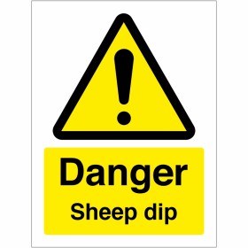 Danger Sheep Dip Sign