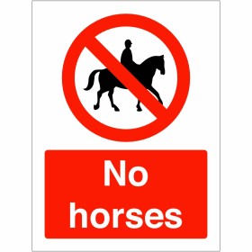 No Horses Sign