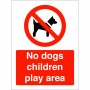 No Dogs Children's Play Area Sign